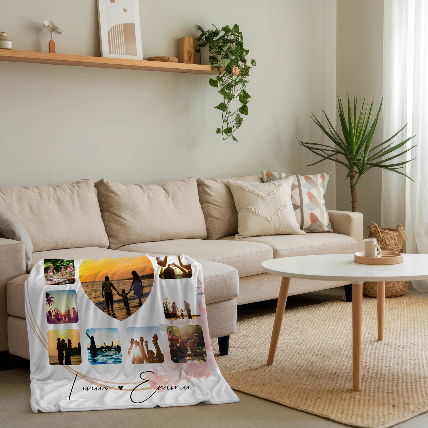 Personalisierte Kuscheldecke Mit Namen Fotocollage 13 Fotos I Love You More Than Words Can Express Geschenk 4