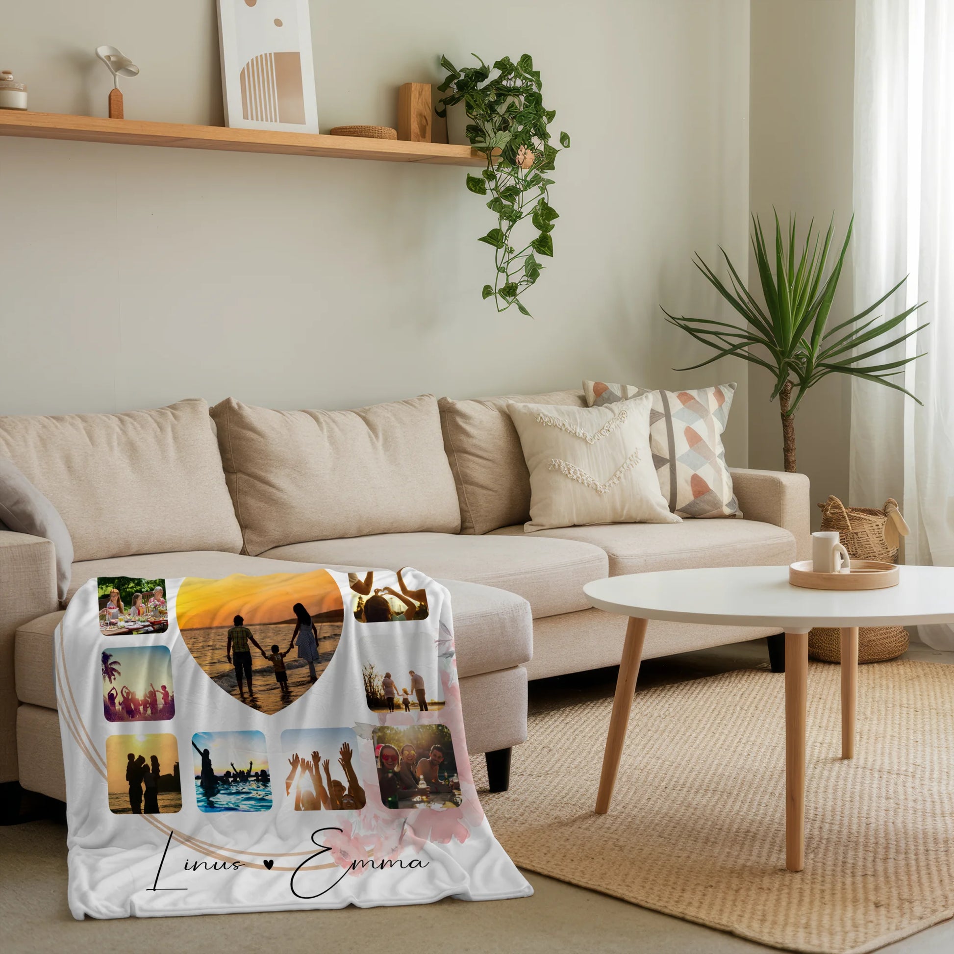 Personalisierte Kuscheldecke Mit Namen Fotocollage 13 Fotos I Love You More Than Words Can Express Geschenk 4