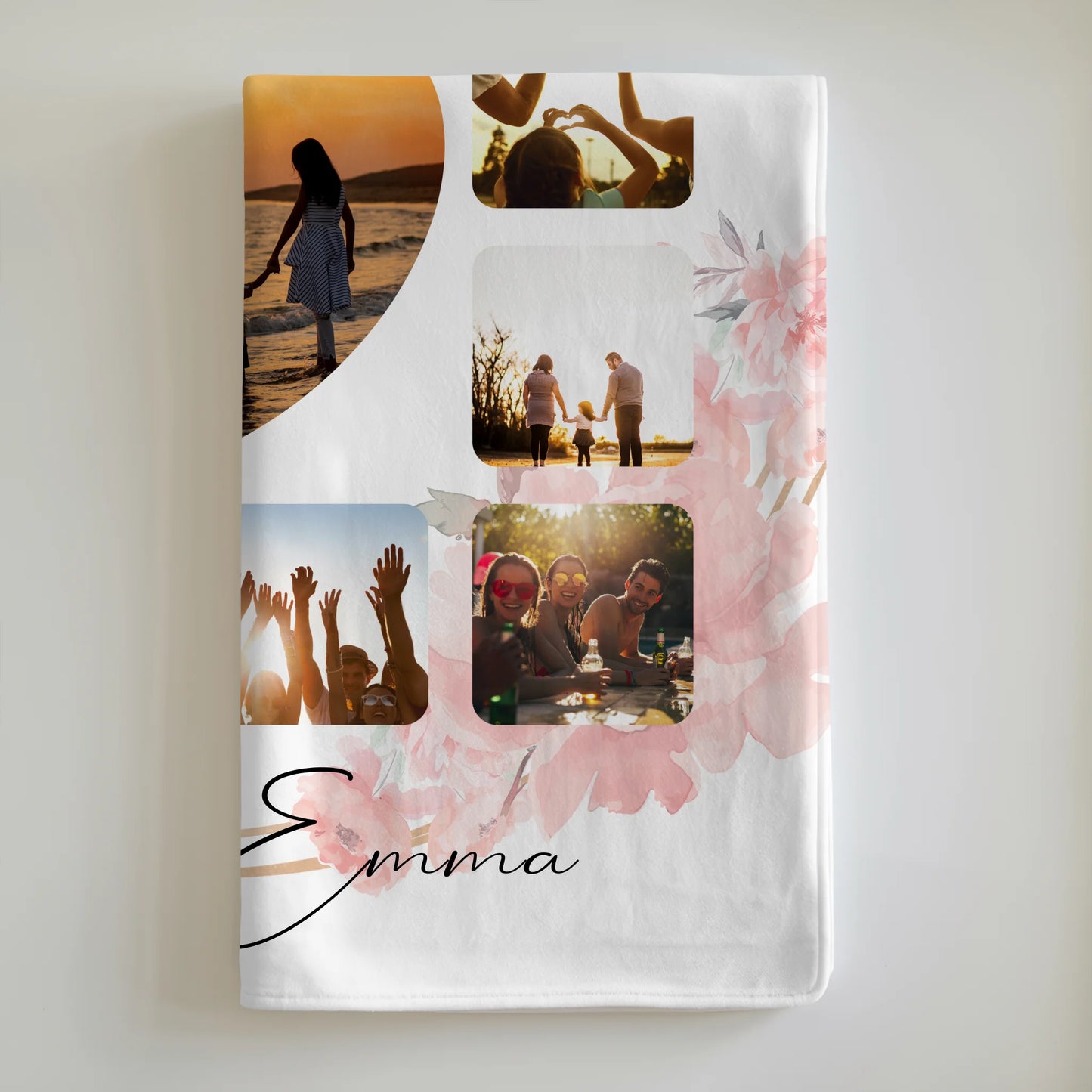 Personalisierte Kuscheldecke Mit Namen Fotocollage 13 Fotos I Love You More Than Words Can Express Geschenk 6