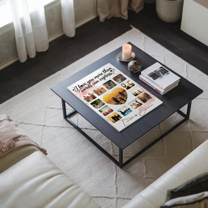 Magnetposter Fotoboard Fotocollage 13 Fotos I love you more than words can express Geschenk 3
