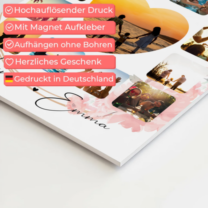 Magnetposter Fotoboard Fotocollage 13 Fotos I love you more than words can express Geschenk