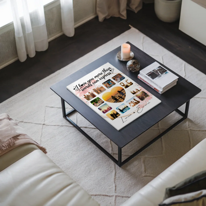 Magnetposter Fotoboard Fotocollage 13 Fotos I love you more than words can express Geschenk