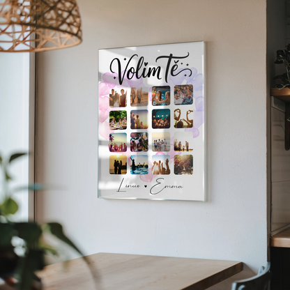 Acrylglas Mit Foto Für Paare 16 Fotos Volim te Liebe auf Kroatisch Geschenk