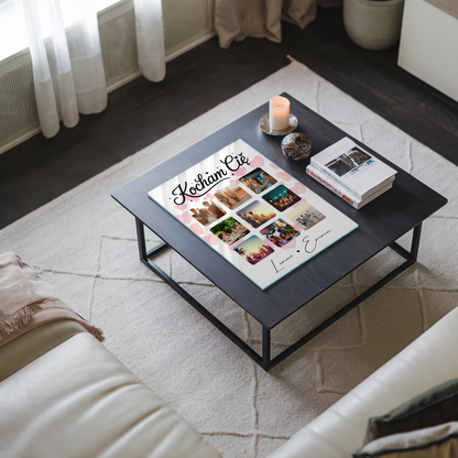 Personalisierte Fotocollage für Paare auf Acrylglas mit 9 Fotos Kocham cię Liebe auf Polnisch Geschenk