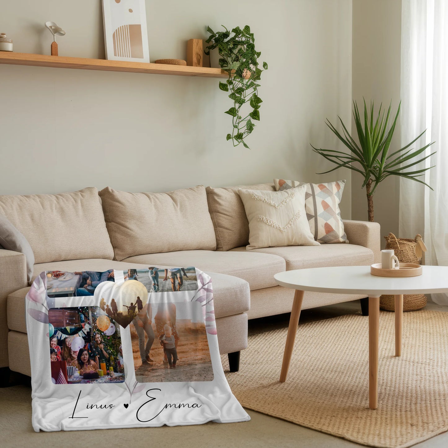 Decke Mit Namen Paar Fotocollage 4 Fotos You and Me The Perfect We personalisiertes Geschenk 4