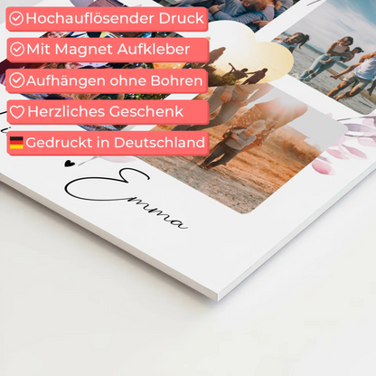 Personalisiertes Fotoboard Magnet Wandbild Paar Fotocollage 4 Fotos You and me The perfect we Geschenk 10