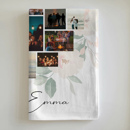 Personalisierte Kuscheldecke Mit Namen Fotocollage Liebe 19 Herz Fotos Es tevi mīlu Geschenk 6