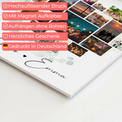 Personalisierte Fotoboard Für Paare mit 19 Herz Fotos Du bist der Regenbogen Geschenk 4