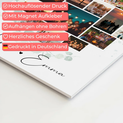 Personalisierte Fotoboard Für Paare mit 19 Herz Fotos Du bist der Regenbogen Geschenk