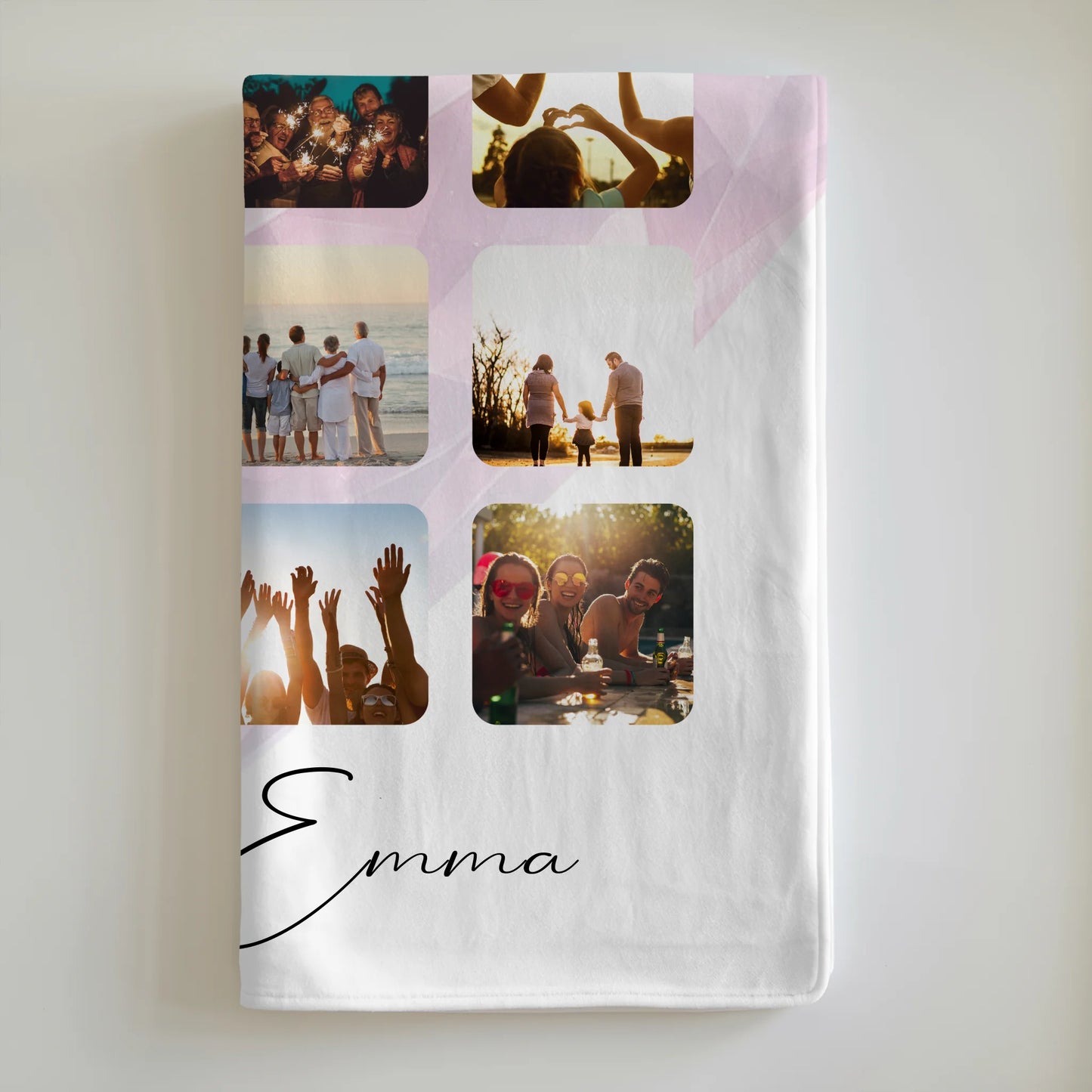 Personalisierte Kuscheldecke Mit Namen und Paar Fotocollage 16 Fotos Të dua Liebe auf Albanisch Geschenk 6