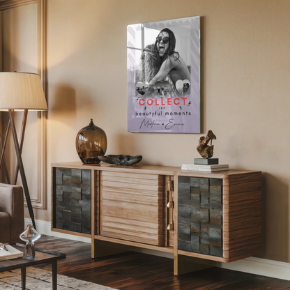 Personalisierte Fotogeschenke für beste Freundin mit 1 Foto und 3 kleine Herz Fotos Collect Beautiful Moments