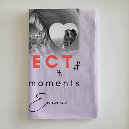 Personalisierte Decke Mit Namen 1 Foto und 3 Kleine Herz Fotos Collect Beautiful Moments 6