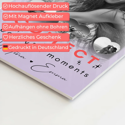 Geschenk Beste Freundin mit 1 Foto und 3 Kleine Herz Fotos Collect Beautyful Moments 4