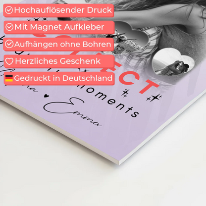 Geschenk Beste Freundin mit 1 Foto und 3 Kleine Herz Fotos Collect Beautyful Moments 10