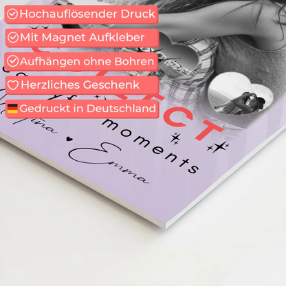 Geschenk Beste Freundin mit 1 Foto und 3 Kleine Herz Fotos Collect Beautyful Moments