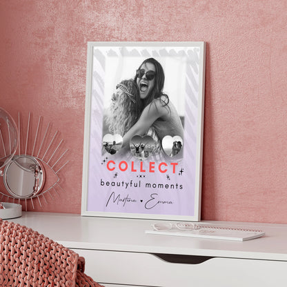 Beste Freundinnen Poster Personalisiert 1 Foto und 3 Herz Fotos Collect Beautyful Moments