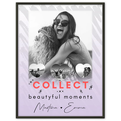 Beste Freundinnen Poster Personalisiert 1 Foto und 3 Herz Fotos Collect Beautyful Moments