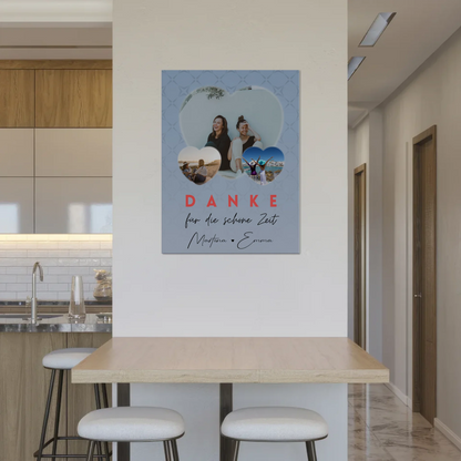 Beste Freundinnen Fotoboard mit 3 Herz Fotos Danke Für Die Schöne Zeit Personalisiertes Geschenk 8