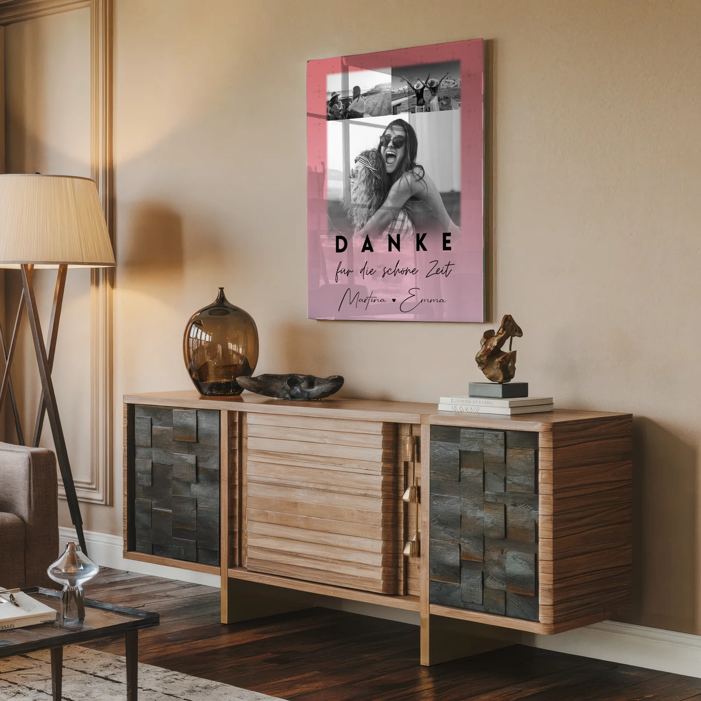 Freundinnen Bild Personalisiert mit 3 Fotos Danke Für Die Schöne Zeit