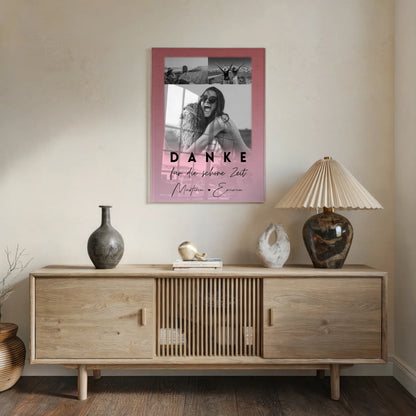 Freundinnen Bild Personalisiert mit 3 Fotos Danke Für Die Schöne Zeit