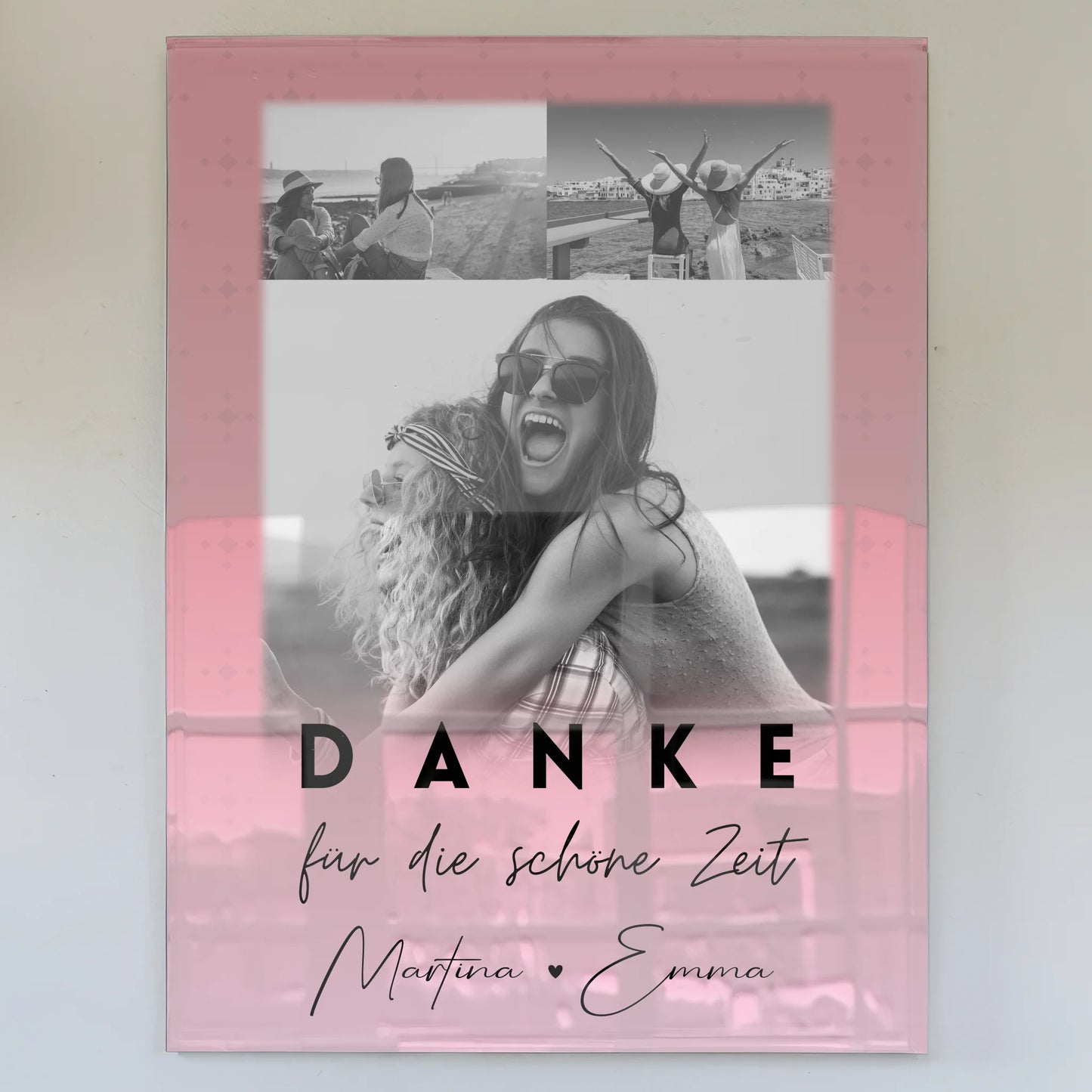Freundinnen Bild Personalisiert mit 3 Fotos Danke Für Die Schöne Zeit