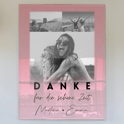 Freundinnen Bild Personalisiert mit 3 Fotos Danke Für Die Schöne Zeit