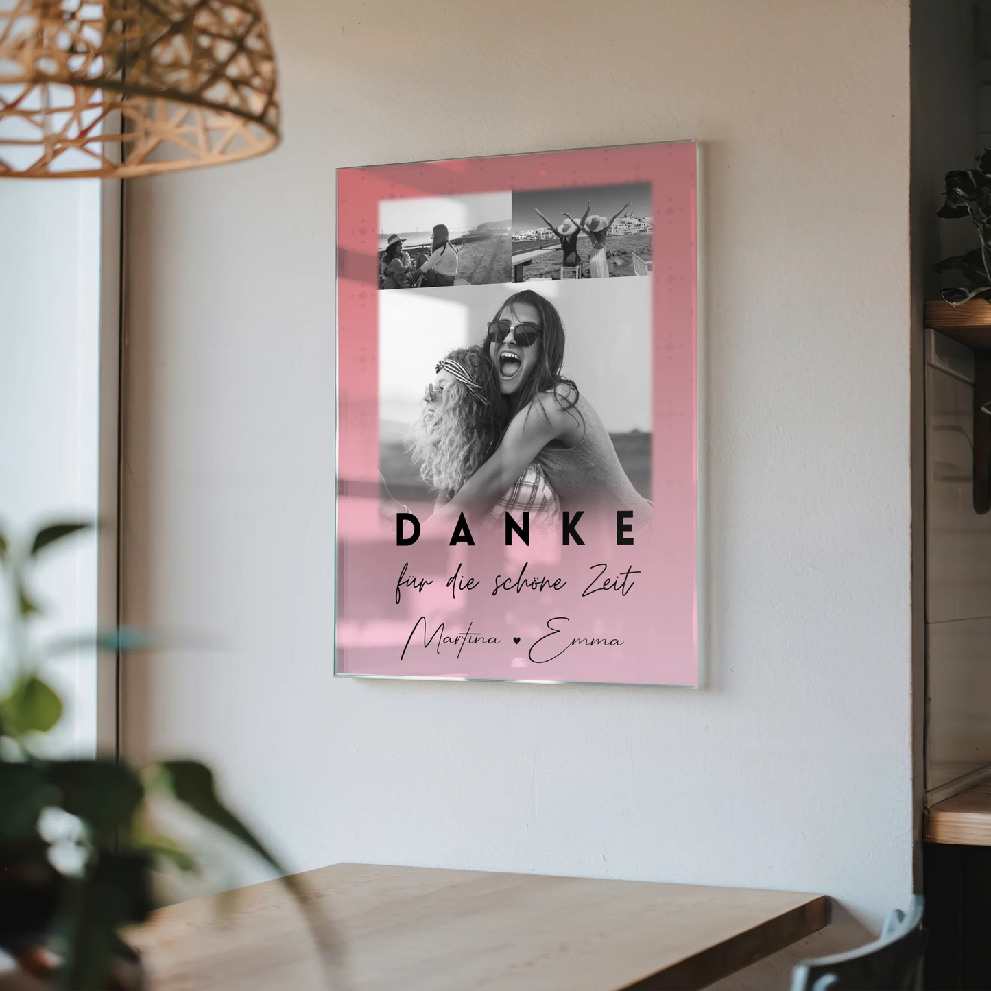 Freundinnen Bild Personalisiert mit 3 Fotos Danke Für Die Schöne Zeit