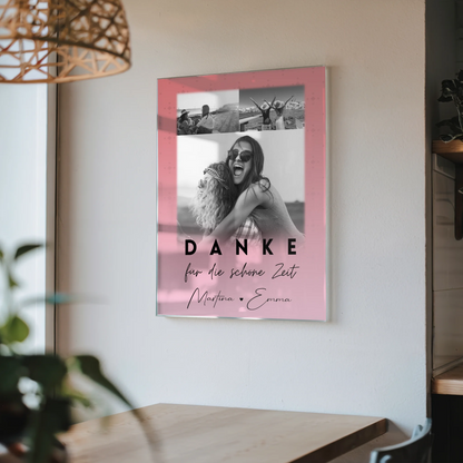 Freundinnen Bild Personalisiert mit 3 Fotos Danke Für Die Schöne Zeit