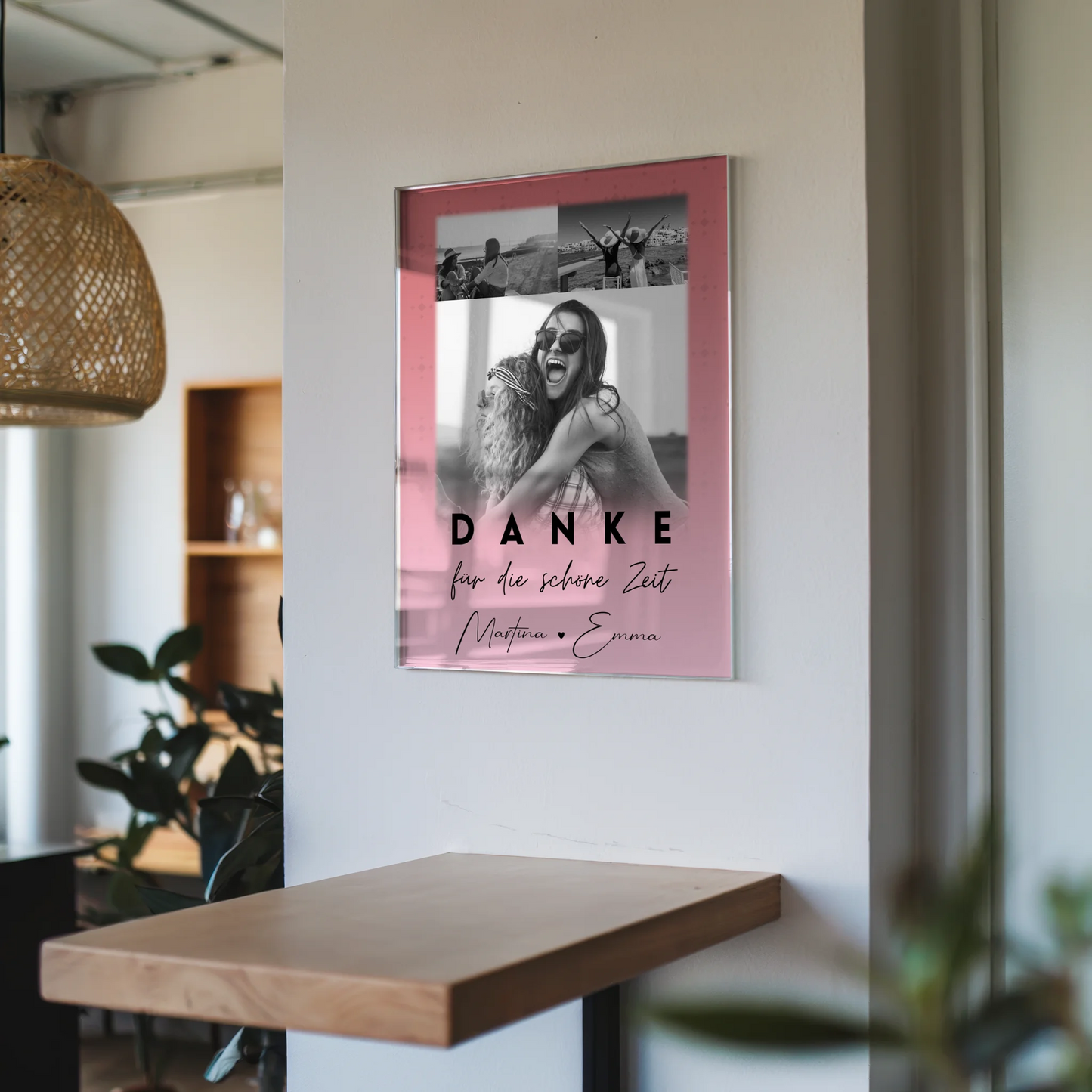 Freundinnen Bild Personalisiert mit 3 Fotos Danke Für Die Schöne Zeit