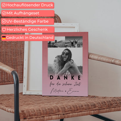Personalisierte Geschenk beste Freundin mit 3 Fotos Danke Für Die Schöne Zeit 5