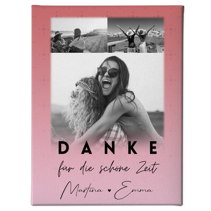 Personalisierte Geschenk beste Freundin mit 3 Fotos Danke Für Die Schöne Zeit 1
