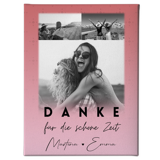 Personalisierte Geschenk beste Freundin mit 3 Fotos Danke Für Die Schöne Zeit 1