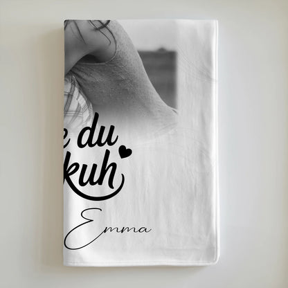 Beste Freundin Decke mit 3 Fotos Danke du Nervkuh personalisiertes Geschenk 6
