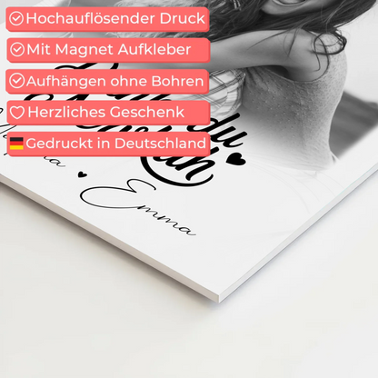 Fotoboard Beste Freundin 3 Fotos Danke du Nervkuh personalisiertes Geschenk Idee