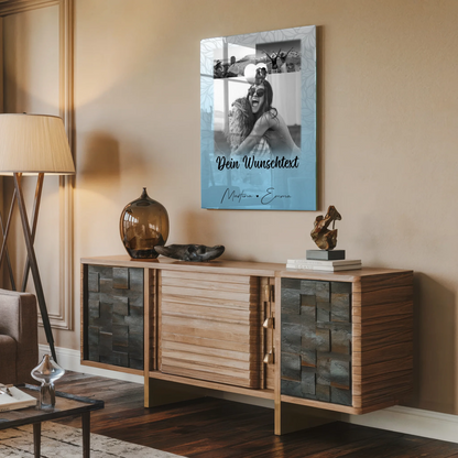 Beste Freundin Geschenk mit 3 Fotos 1 Herz Foto und Wunschtext personalisiert