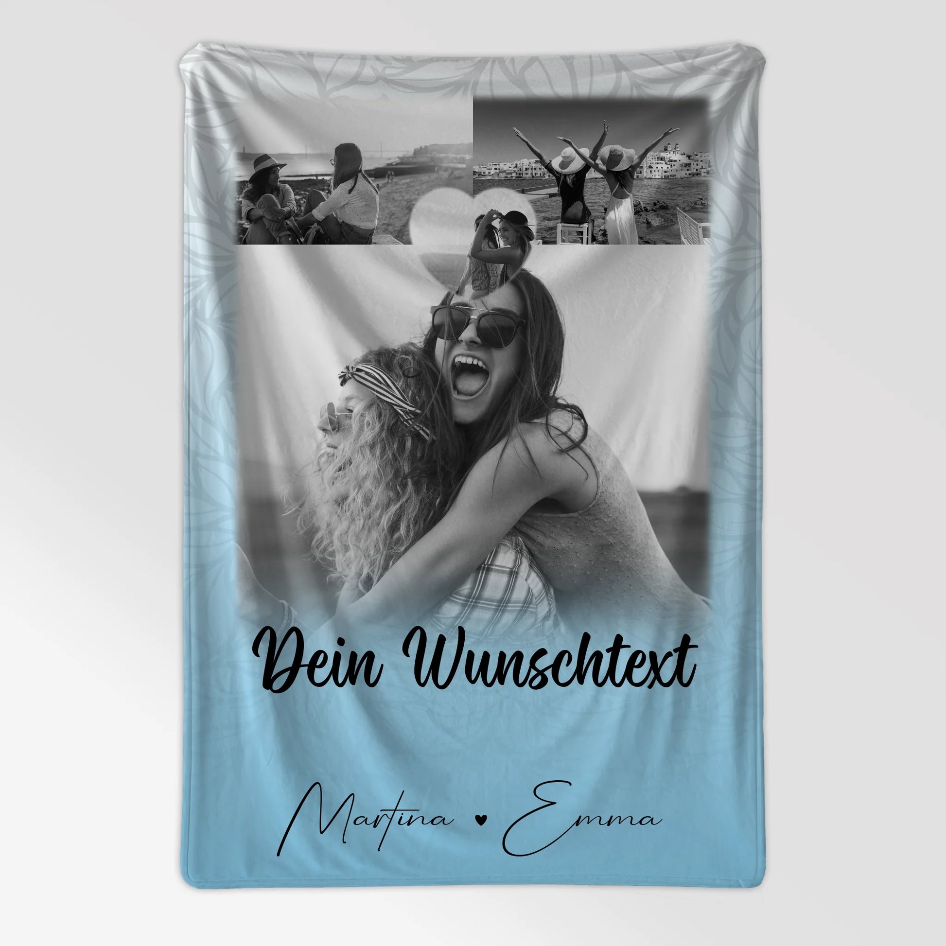 Decke mit Foto beste Freundin 3 Fotos und Wunschtext personalisiert 7
