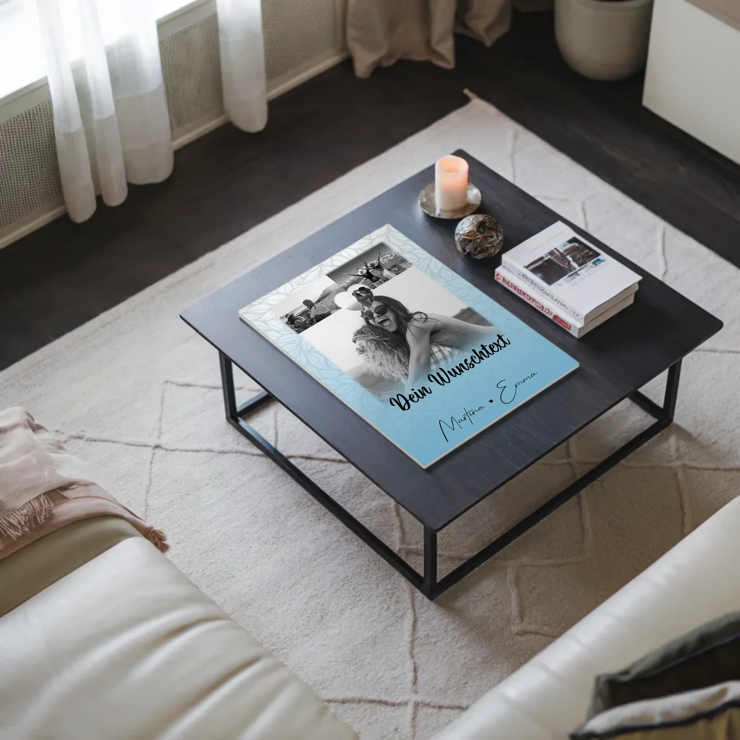 Fotoboard Beste Freundinnen 3 Fotos 1 Herz Foto und Wunschtext personalisiert 9