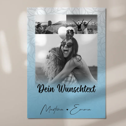 Fotoboard Beste Freundinnen 3 Fotos 1 Herz Foto und Wunschtext personalisiert 7