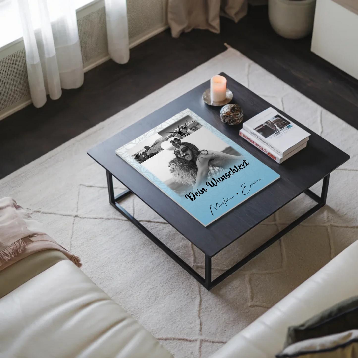 Fotoboard Beste Freundinnen 3 Fotos 1 Herz Foto und Wunschtext personalisiert