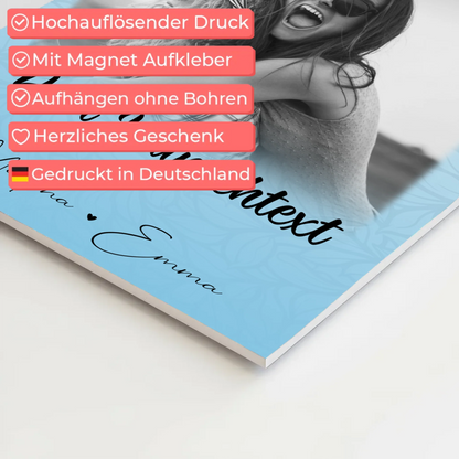 Fotoboard Beste Freundinnen 3 Fotos 1 Herz Foto und Wunschtext personalisiert