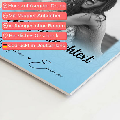 Fotoboard Beste Freundinnen 3 Fotos 1 Herz Foto und Wunschtext personalisiert