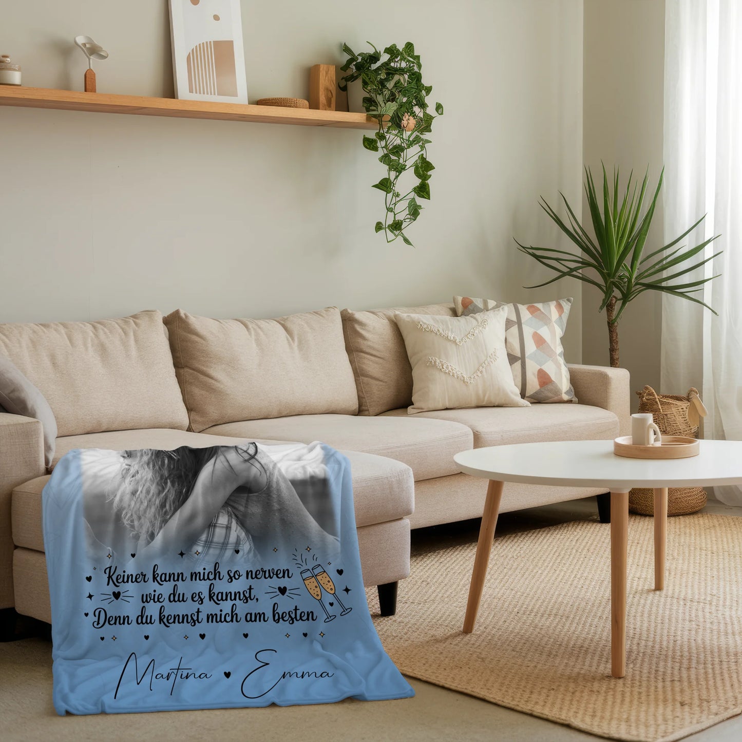 Personalisierte Decke Mit Namen 4 Fotos Keiner kann mich so nerven Geschenk 4