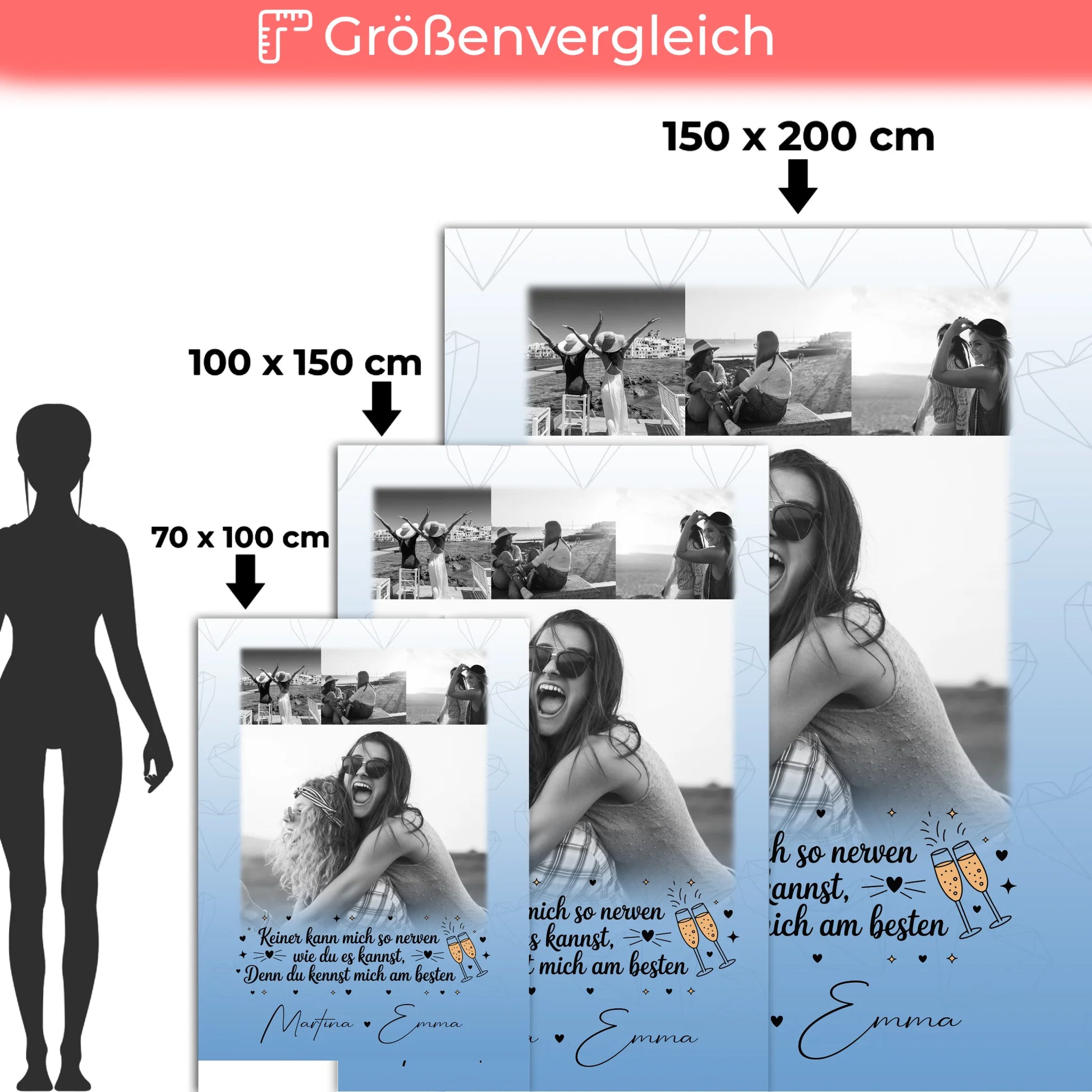 Personalisierte Decke Mit Namen 4 Fotos Keiner kann mich so nerven Geschenk 5