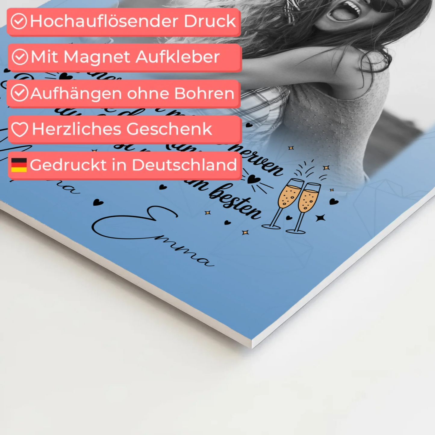 Freundinnen Bild Personalisiert Fotoboard 4 Fotos Keiner kann mich so nerven Geschenk 10