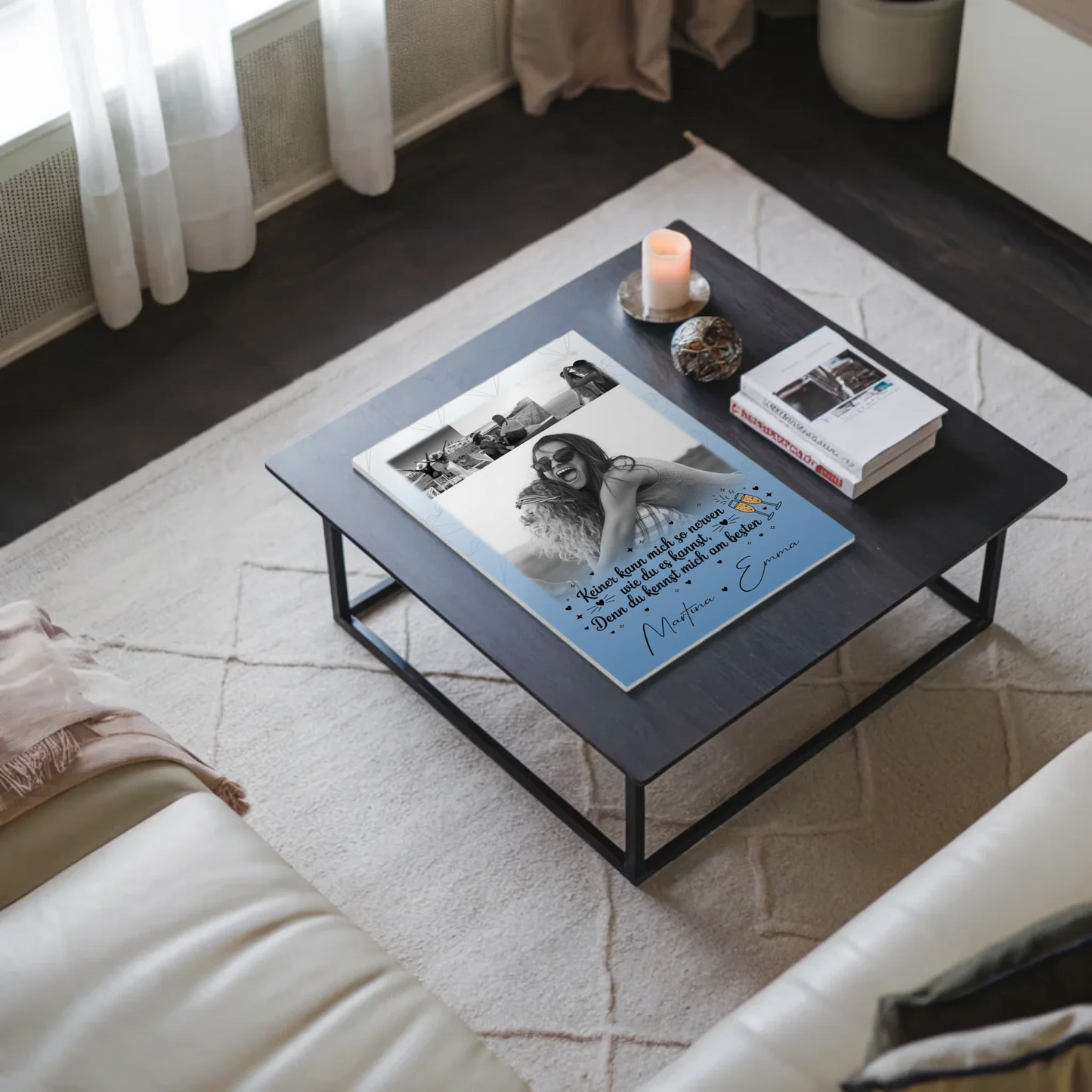 Freundinnen Bild Personalisiert Fotoboard 4 Fotos Keiner kann mich so nerven Geschenk