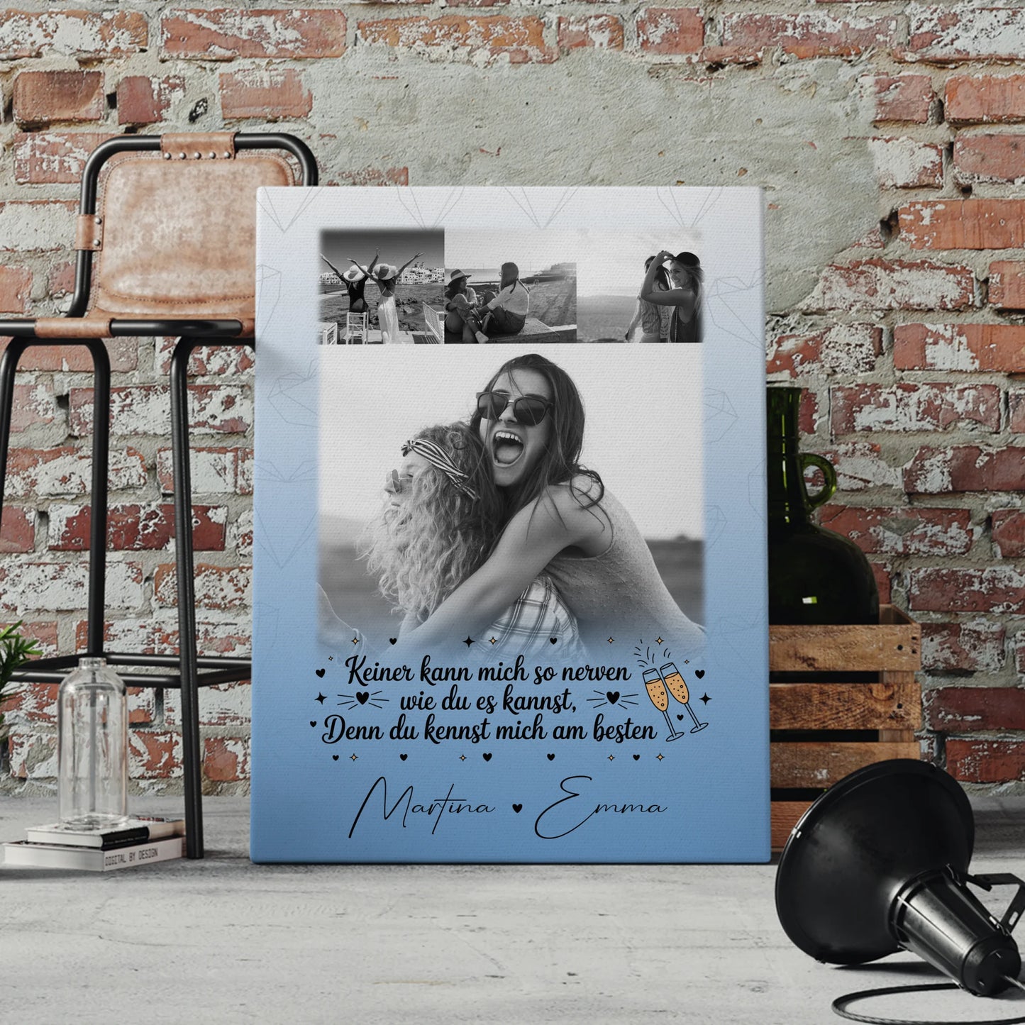 Leinwand Für Beste Freundin Gestalten mit 4 Fotos Keiner kann mich so nerven 4