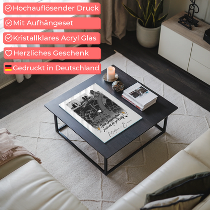 Freundinnen Bild Personalisiert mit 4 Fotos und Karte für Jede Shoppingtour Geschenk