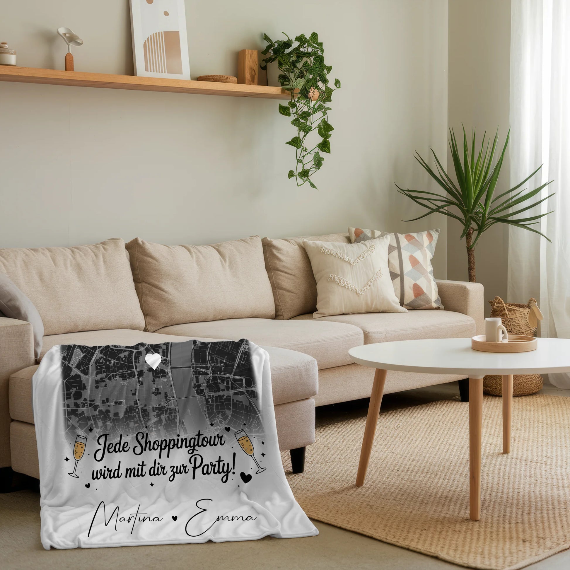 Decke mit Foto beste Freundin 4 Fotos und Karte Perfektes Geschenk für jede Shoppingtour 4