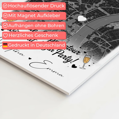 Fotogeschenk Beste Freundin 4 Fotos und Karte Personalisiertes Geschenk für jede Shoppingtour 4