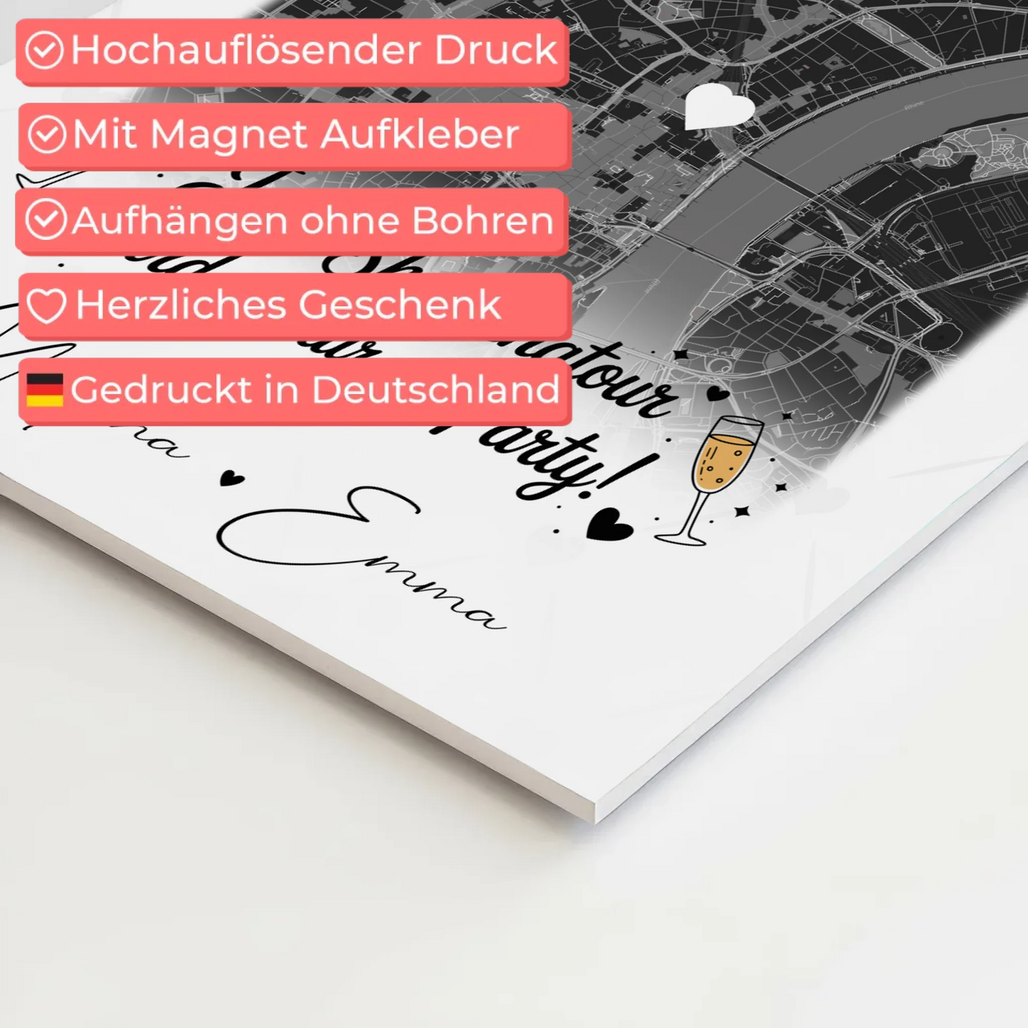 Fotogeschenk Beste Freundin 4 Fotos und Karte Personalisiertes Geschenk für jede Shoppingtour 10